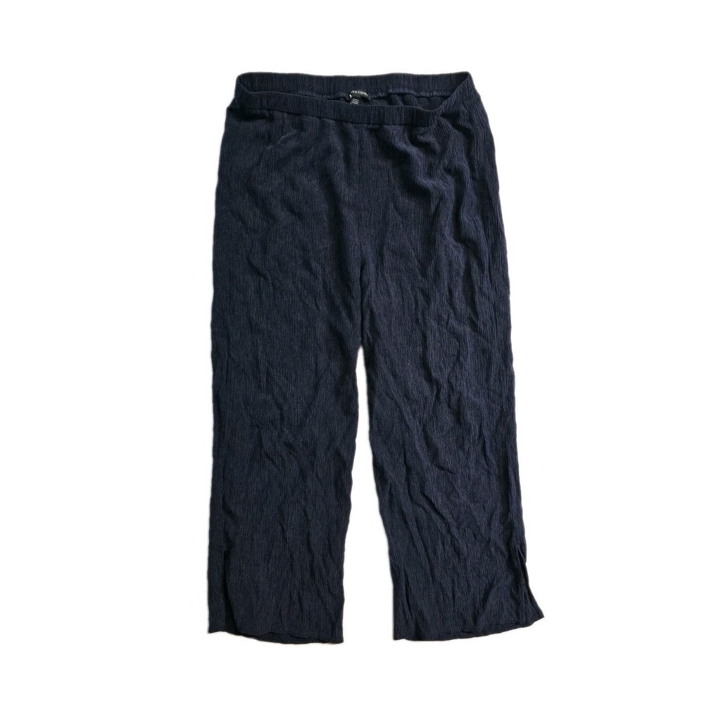 eileen fisher Women's  Pull On Pants  M Navy Blue Tencel